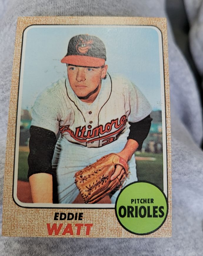 1968 Topps #186 Eddie Watt — front