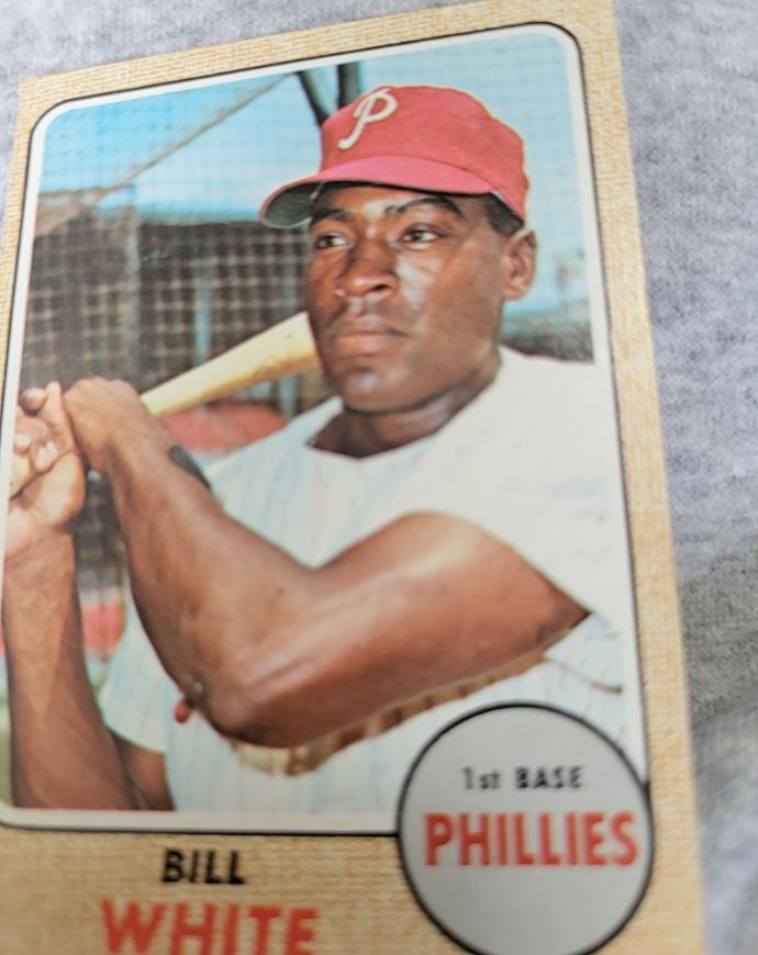 1968 Topps #190 Bill White Philadelphia Phillies — front