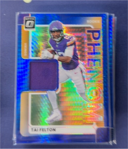 2025 Donruss Optic #RPBH-TFN Tai Felton Rookie Phenoms Blue Hyper — front