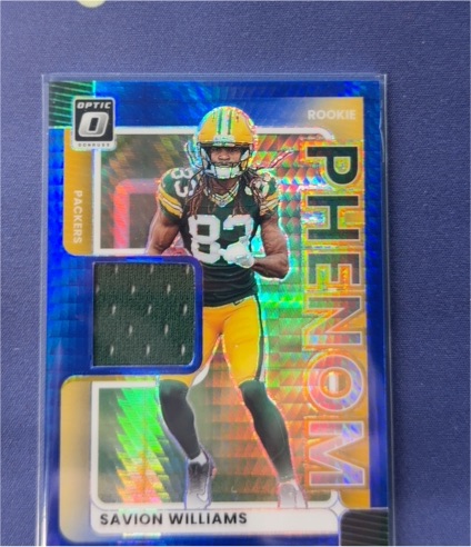 2025 Panini Donruss Optic #RPBH-SWS Savion Williams Rookie Phenom Blue Hyper Patch — front