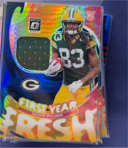 2025 Panini Donruss Optic First Year Fresh Patch #FYFBH-SWS Savion Williams — front