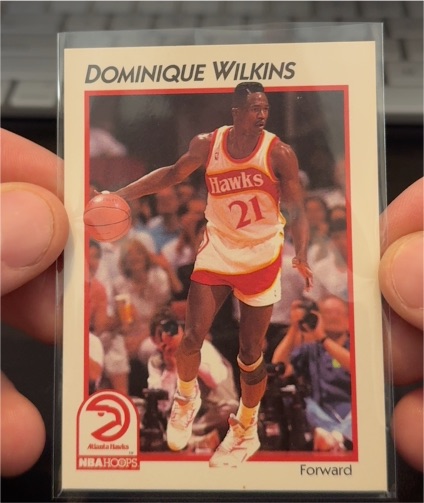 1991 Hoops #1 Dominique Wilkins — front