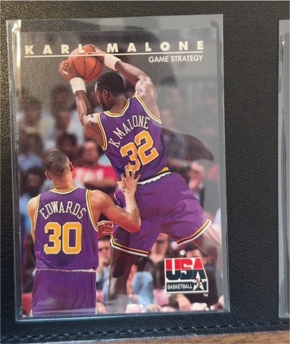 1992 SkyBox USA Basketball #48 Karl Malone Game Strategy — front