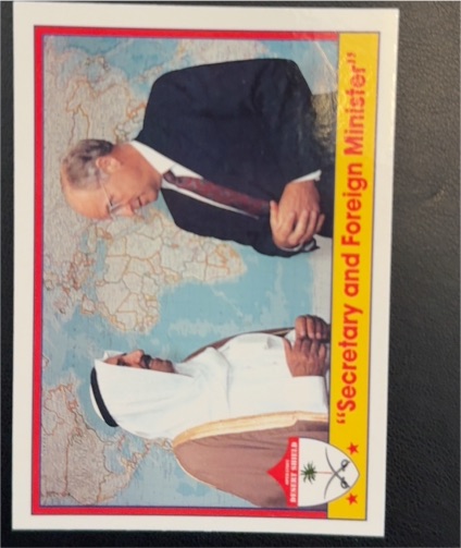 1991 Pacific Operation Desert Shield #58 Secretary and Foreign Minister — front