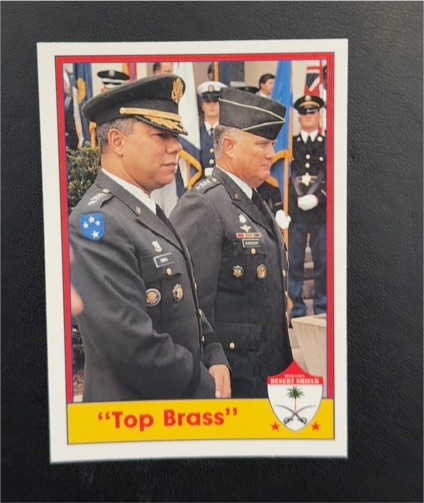 1991 Pacific Operation Desert Shield #46 Top Brass Colin Powell Norman Schwarzkopf — front