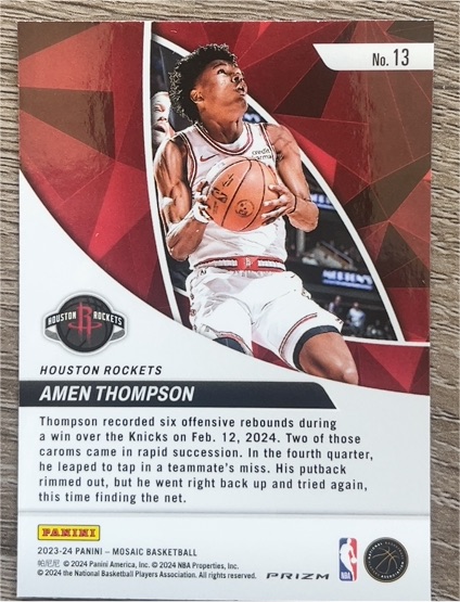2023-24 Panini Prizm #13 Amen Thompson — front