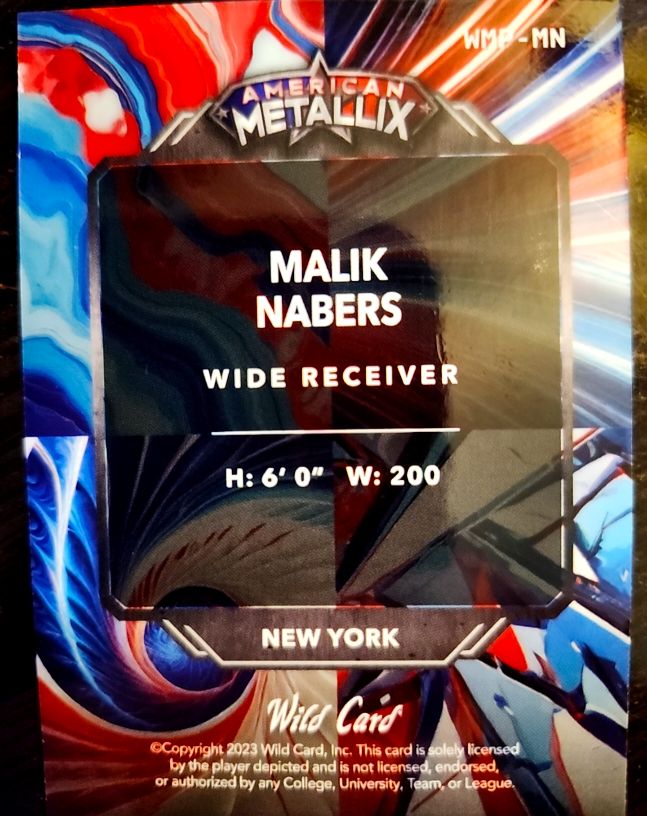 2023 Wild Card American Metallix #WMP-MN Malik Nabers — front