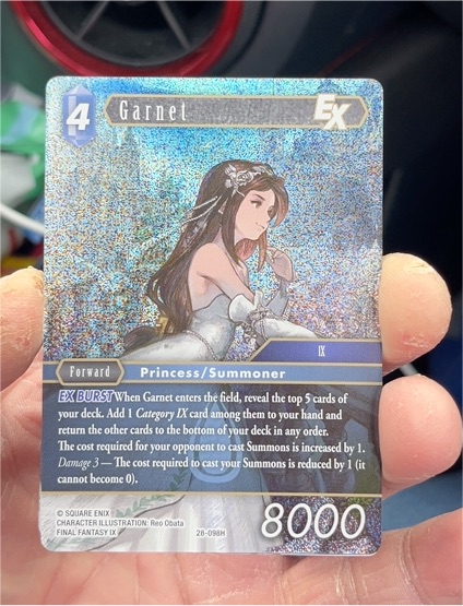Final Fantasy TCG #28-098H Garnet EX — front