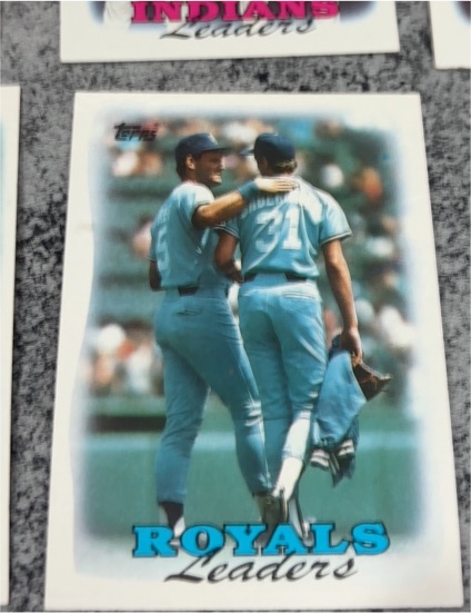 1988 Topps #141 Royals Leaders Bo Jackson Bret Saberhagen — front