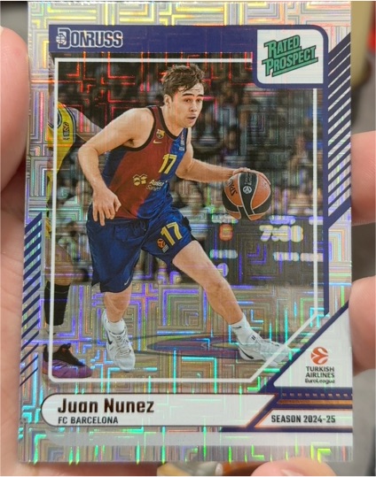 2024-25 Donruss EuroLeague #156 Juan Nunez Rated Prospect — front