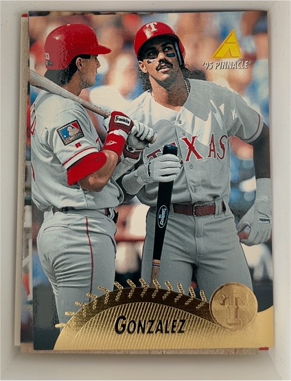 1995 Pinnacle #227 Juan Gonzalez — front