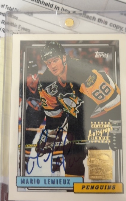 1992-93 Topps #504 Mario Lemieux — front