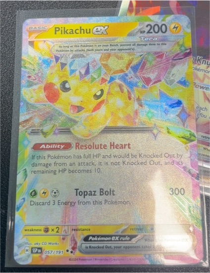 2024 Pokémon SV08 #057 Pikachu ex — front