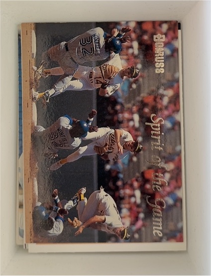 1993 Donruss #SG1 Dave Winfield / Mike Bordick Spirit of the Game — front