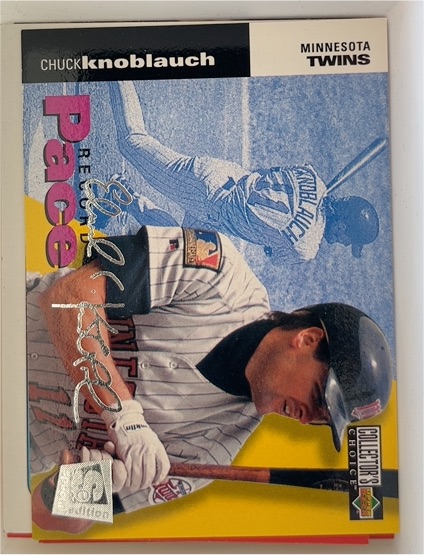 1995 Upper Deck Collector's Choice Special Edition #28 Chuck Knoblauch — front
