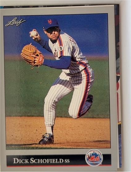 1992 Leaf #419 Dick Schofield New York Mets — front