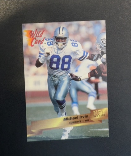 1993 Wild Card #83 Michael Irvin — front