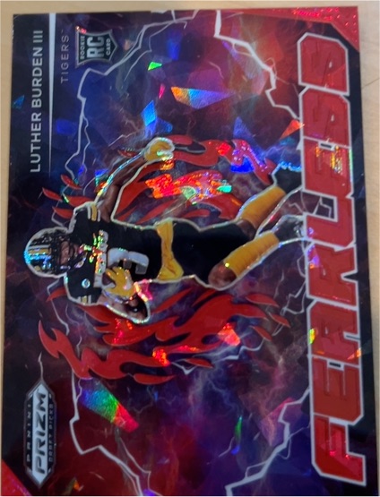 2025 Panini Prizm Draft Picks #F-LBN Luther Burden III Fearless Red Ice — front