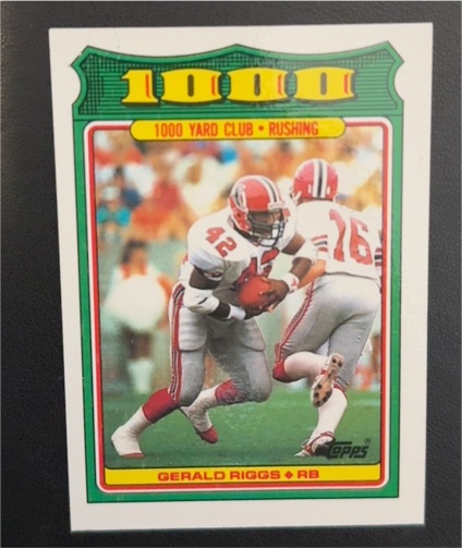 1988 Topps #17 Gerald Riggs 1000 Yard Club — front