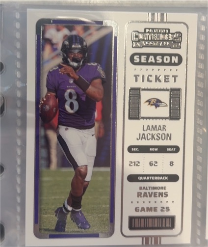 2022 Panini Contenders Season Ticket #5 Lamar Jackson — front