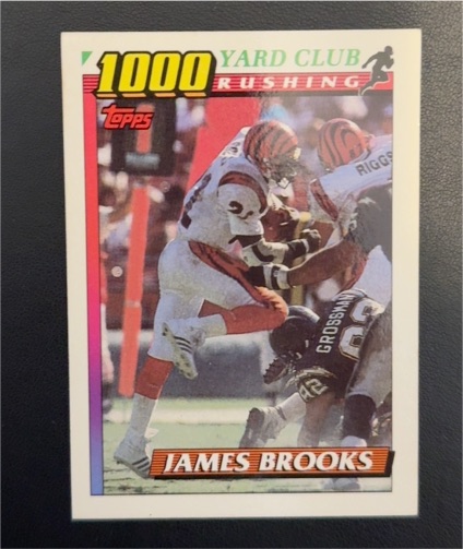 1991 Topps #18 James Brooks 1000 Yard Club — front