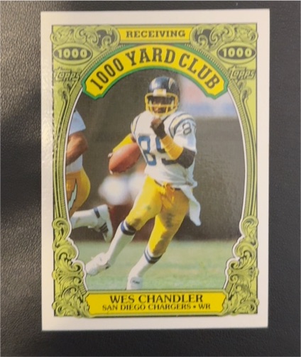 1986 Topps #13 Wes Chandler 1000 Yard Club — front