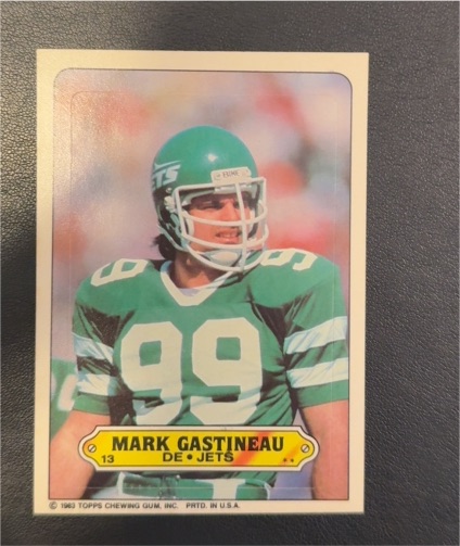 1983 Topps Stickers #13 Mark Gastineau — front