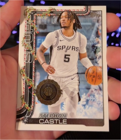 2025-26 Topps Holiday #H158 Stephon Castle — front