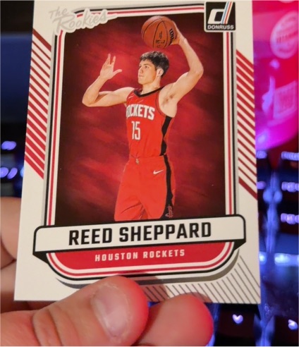 2024-25 Donruss #4 Reed Sheppard The Rookies Houston Rockets — front