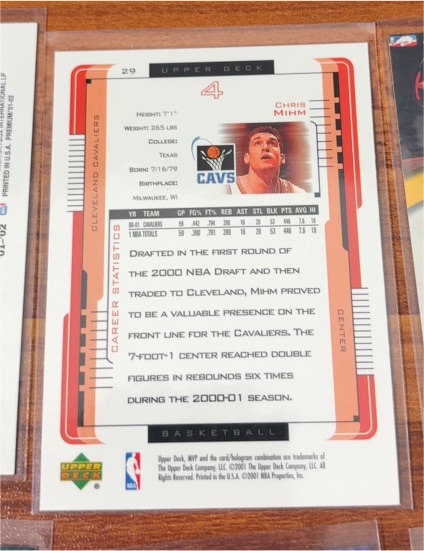 2000 Upper Deck #4 Chris Mihm — front
