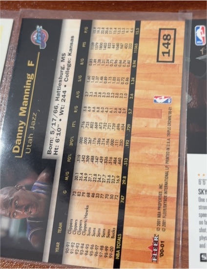 2000-01 Fleer Ultra #148 Danny Manning — front