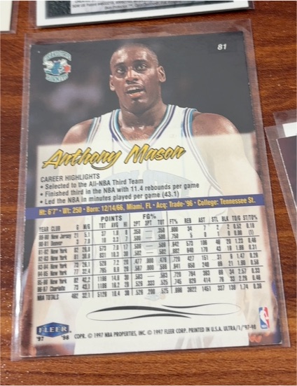 1997 Fleer #81 Anthony Mason — front