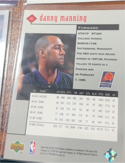 1996-97 Upper Deck #96 Danny Manning — front