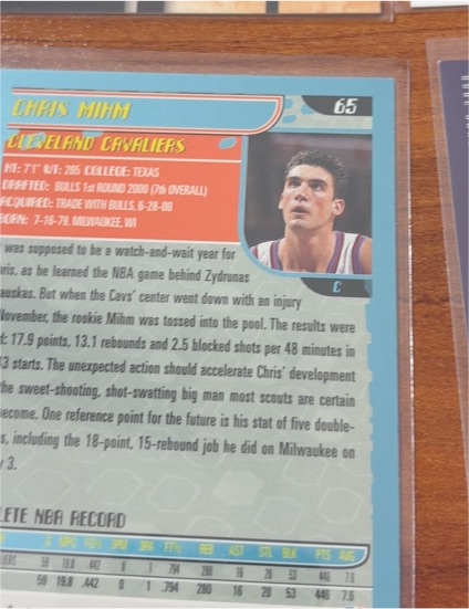 2001-02 Topps Chrome #65 Chris Mihm — front