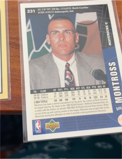 1995 Upper Deck #231 Eric Montross — front