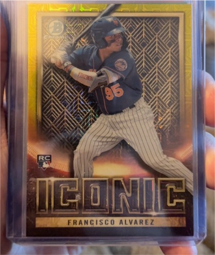 2023 Bowman Chrome #BI-25 Francisco Alvarez Iconic Mojo Refractor Rookie — front