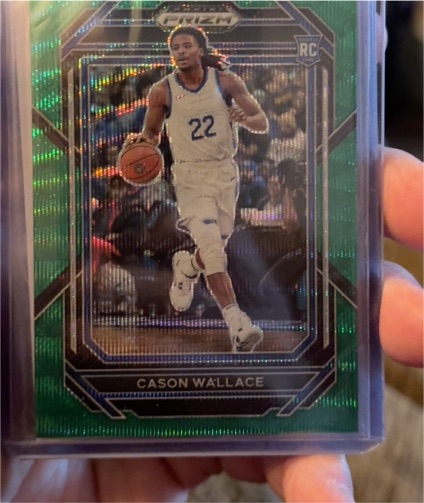 2023 Panini Prizm Draft Picks #12 Cason Wallace Green Prizm Rookie — front