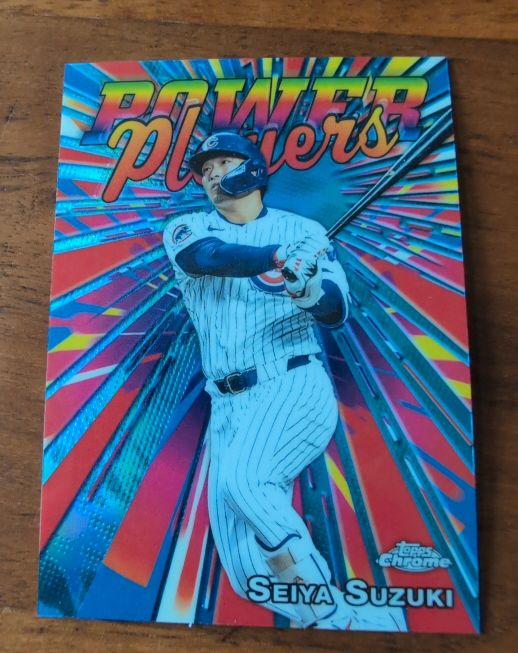 2025 Topps Chrome Update #PP-33 Seiya Suzuki Chicago Cubs Power Players Insert — front