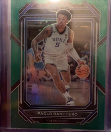 2023 Panini Prizm Draft Picks #74 Paolo Banchero Green Prizm — front