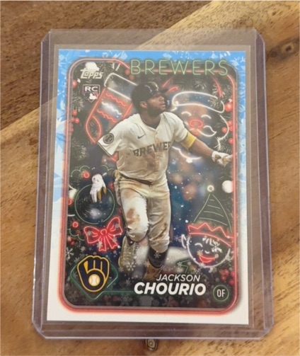 2024 Topps Holiday #H119 Jackson Chourio — front