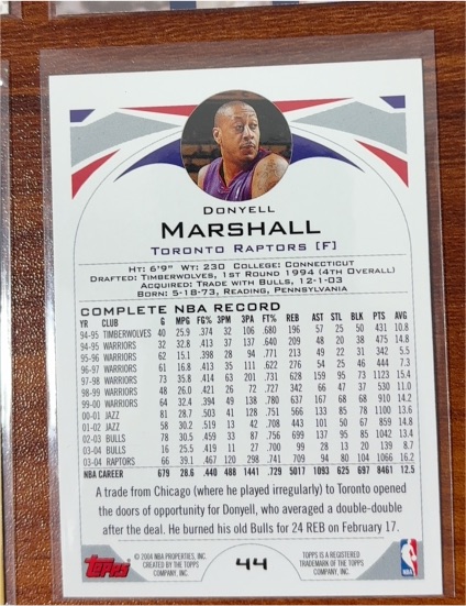 2004-05 Topps #44 Donyell Marshall — front