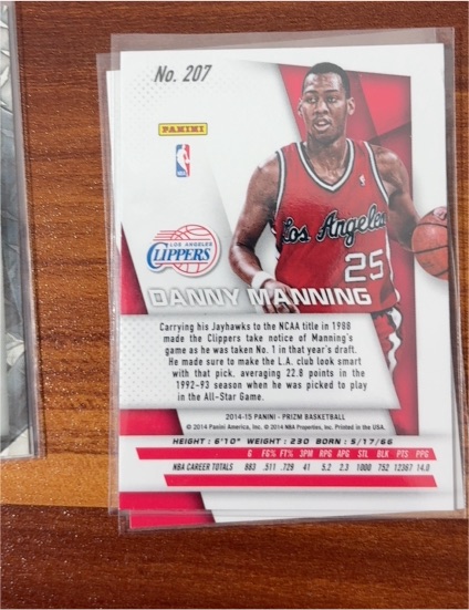 2014-15 Panini Prizm #207 Danny Manning — front