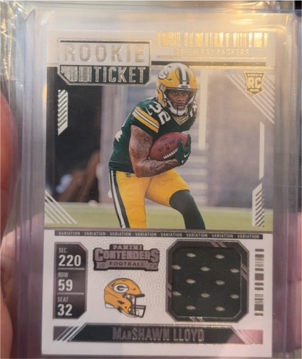 2024 Panini Contenders Rookie Ticket Patch #RTS-MLD Marshawn Lloyd — front