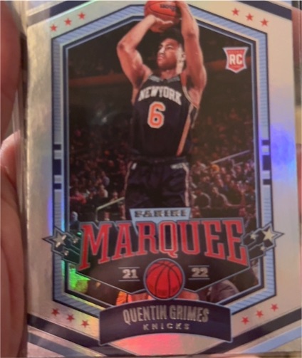 2021-22 Panini Chronicles Marquee #354 Quentin Grimes — front