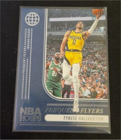 2024-25 Panini NBA Hoops Frequent Flyers #7 Tyrese Haliburton — front