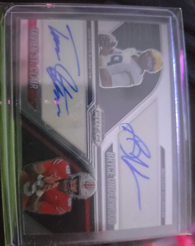 2025 Panini Prizm Black Bryce Underwood & Tavien St. Clair Dual Auto — front
