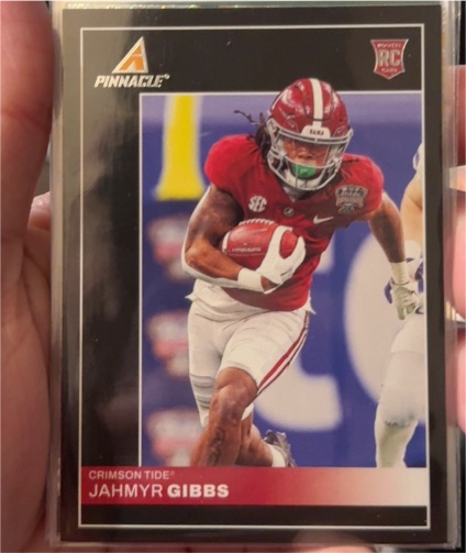 2023 Panini Chronicles Draft Picks - Pinnacle #12 Jahmyr Gibbs — front