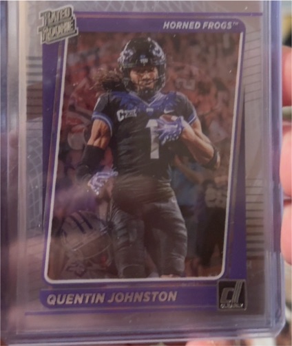 2023 Donruss Clearly Rated Rookie #28 Quentin Johnston — front
