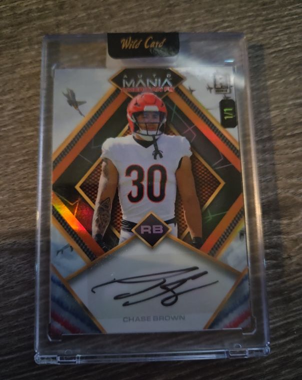 2024 Wild Card Auto Mania #1/1 Chase Brown — front