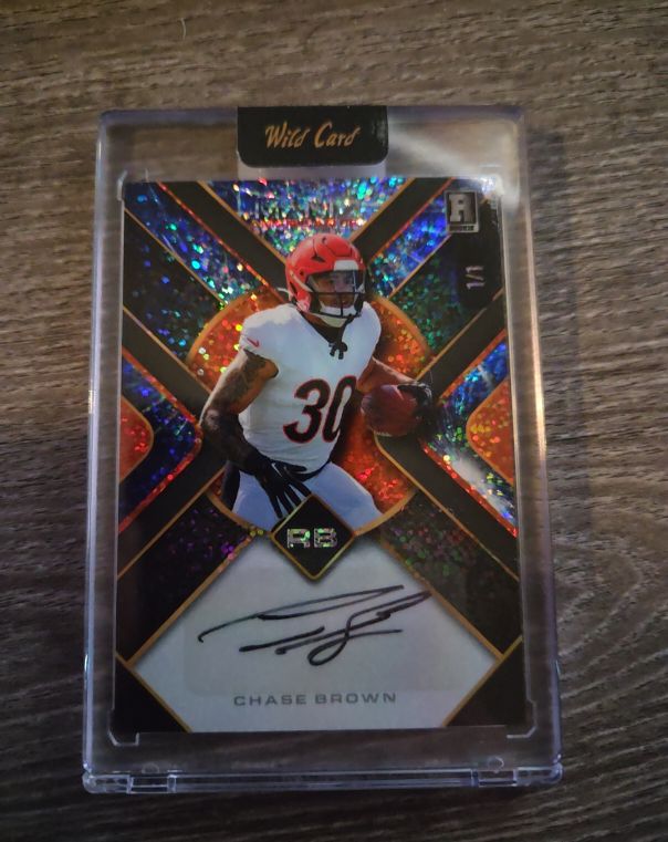 2024 Wild Card Auto Mania #1/1 Chase Brown — front